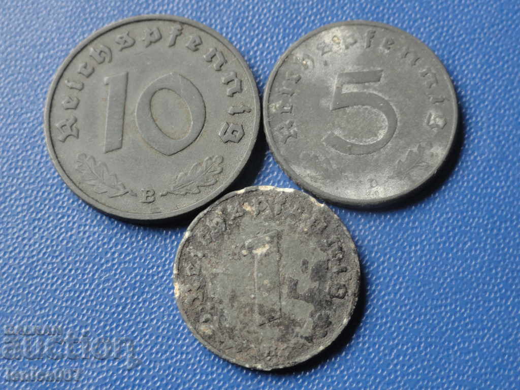 Германия 1940-41г. - 1, 5 и 10 пфенинга