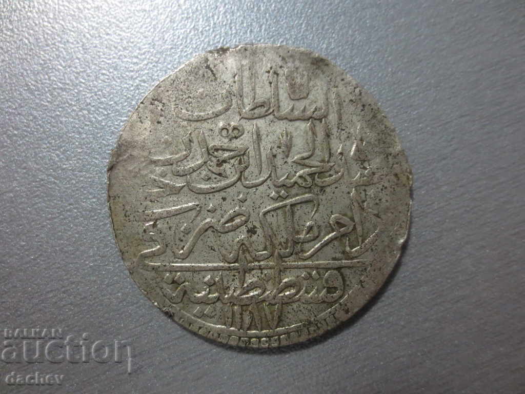 Monedă uriașă de argint Imperiul Otoman Mare Turcă Para Monedă uriașă de argint Imperiul Otoman Mare Turcă Para