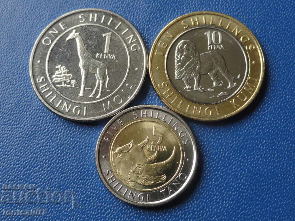 Auction Kenya 2018 - 1, 5 and 10 shillings UNC Auction Kenya 2018 - 1, 5 and 10 shillings UNC
