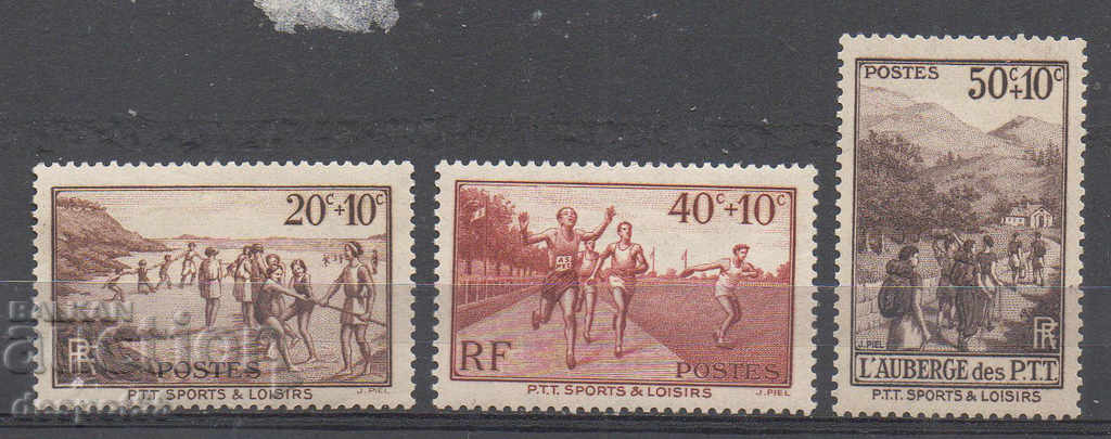 1937. Γαλλία. Αθλητικός σύλλογος των ταχυδρομικών σωματείων.