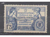 1937. Франция. 150-годишнината от конституцията на САЩ.