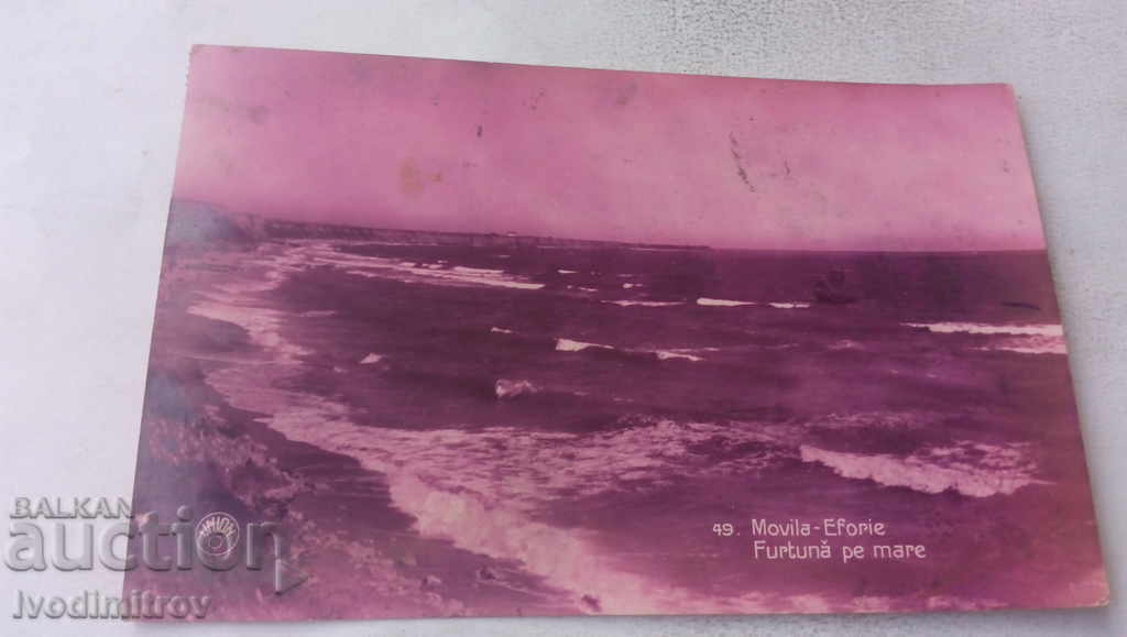 Postcard Movila-Eforie Futuna pe mare 1929