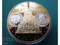 Wales Trial 10 Euro 2015 Silver με επιχρυσωμένο 28,35 g. 40 mm. Σπάνιος