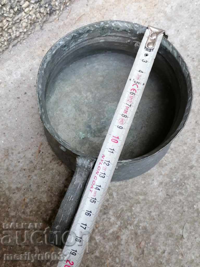 Old, tinned bowl, pot, copper, kettle, small kettle - 6 Old, tinned bowl, pot, copper, kettle, small kettle - 6