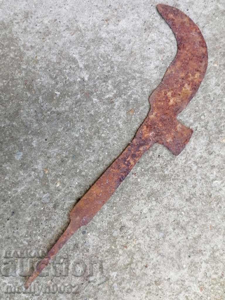 Old handmade knife, wrought iron with price 30.00 BGN | € 15.34 Old handmade knife, wrought iron with price 30.00 BGN | € 15.34