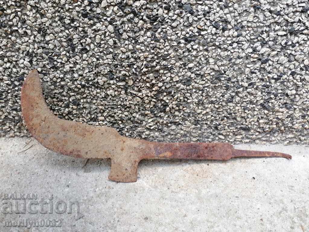 Old handmade knife, wrought iron - 6 Old handmade knife, wrought iron - 6