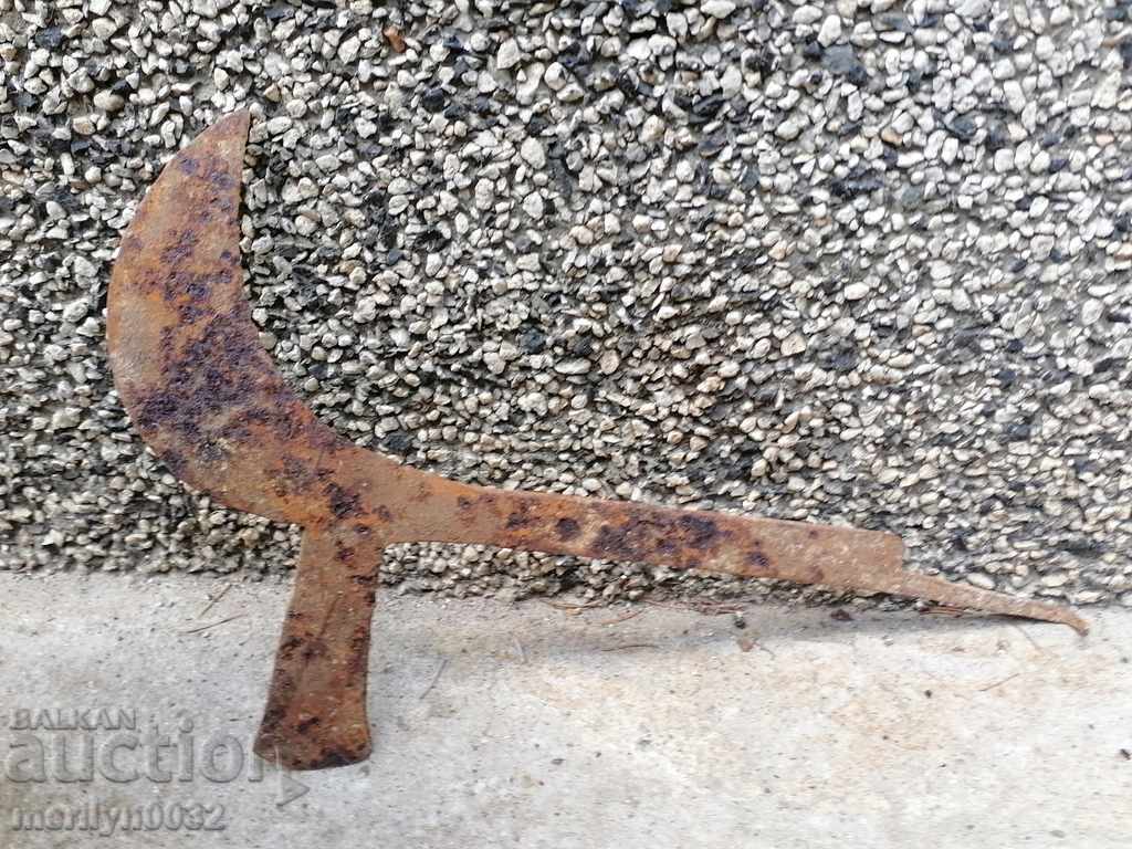 Old handmade knife, wrought iron - 5