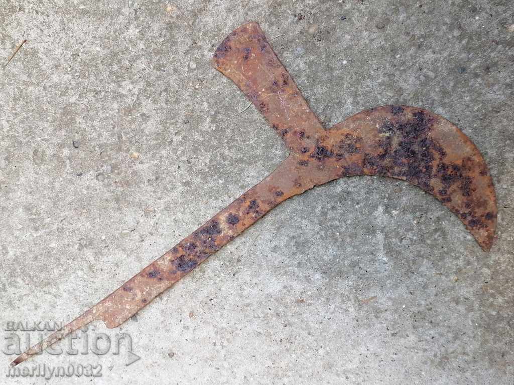 Old handmade knife, wrought iron - 6