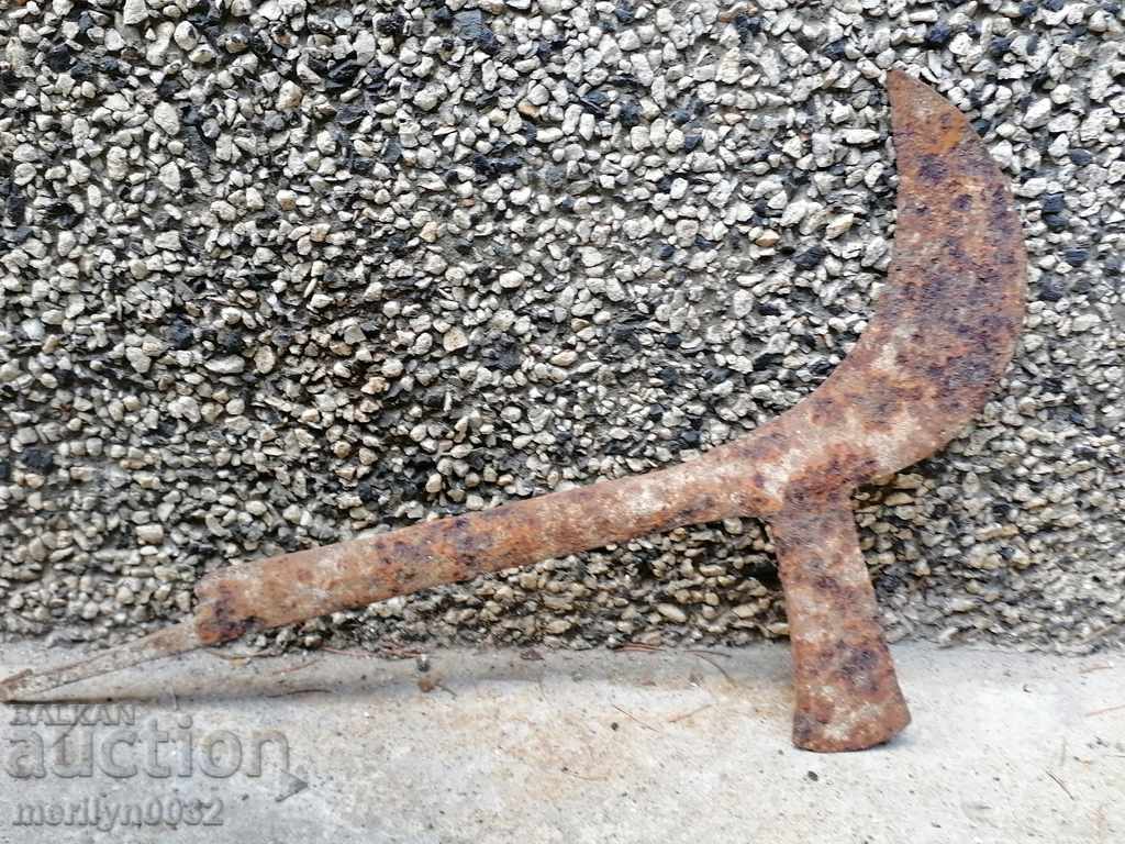 Old handmade knife, wrought iron - 7