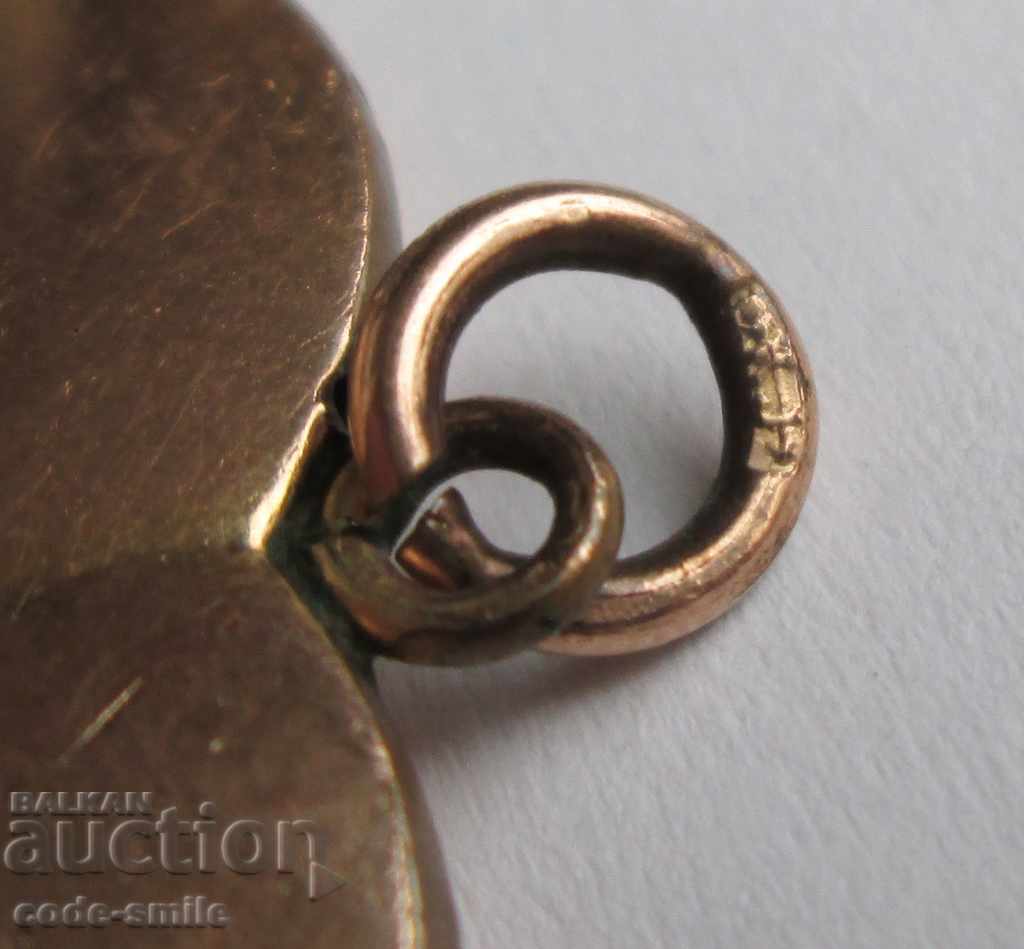 Delivery of Old antique locket pendant heart gilded Art Deco