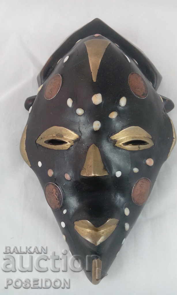 TWO MASKS - MASKS ARE AUTHENTIC WITH COINS INSTALLED TWO MASKS - MASKS ARE AUTHENTIC WITH COINS INSTALLED
