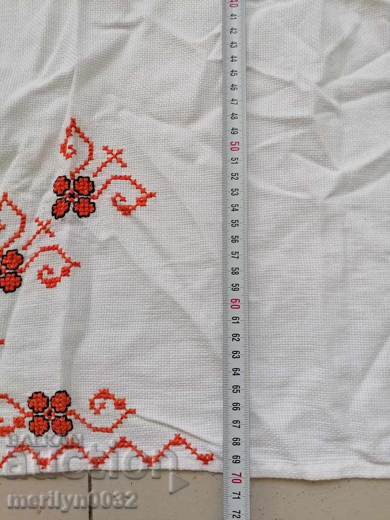 Auction Old embroidered cardboard, tablecloth, millet, Bulgarian embroidery Auction Old embroidered cardboard, tablecloth, millet, Bulgarian embroidery