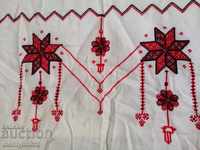 Стара тъкана бродирана везана калъфка за възглавница носия