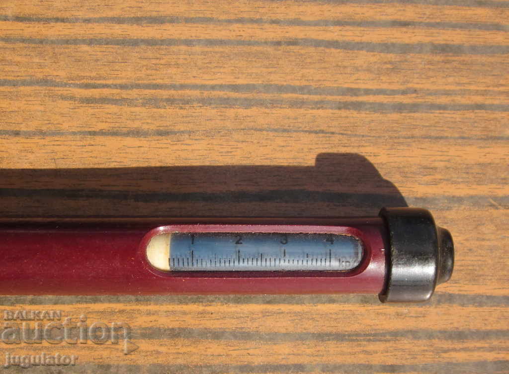 Delivery of BECAS German old tire pressure gauge on a vintage car Delivery of BECAS German old tire pressure gauge on a vintage car