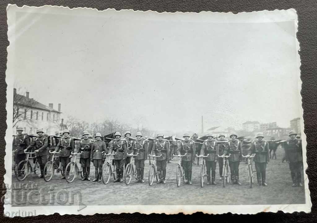 1728 Царство България войници Велосипедна дружина  1938Г.