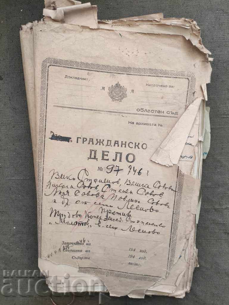 Civil case of the village of Lesnovo, TKZS "Molotov"