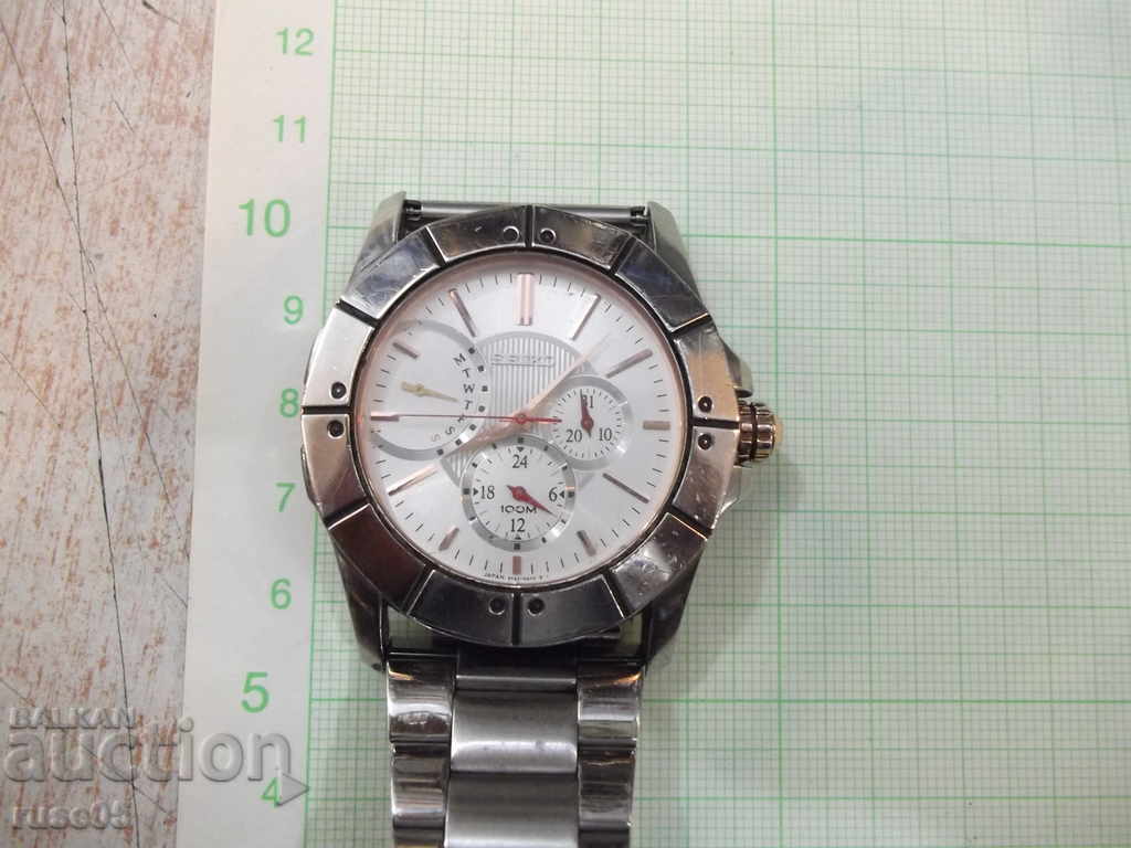 Clock "SEIKO" chronograph quartz male Japanese working with price 120.00 BGN | € 61.36 Clock "SEIKO" chronograph quartz male Japanese working with price 120.00 BGN | € 61.36