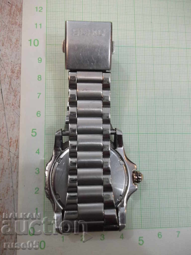 Auction Clock "SEIKO" chronograph quartz male Japanese working Auction Clock "SEIKO" chronograph quartz male Japanese working