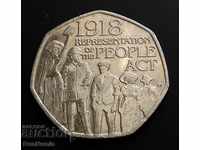Great Britain. 50 pence 2018 People act.