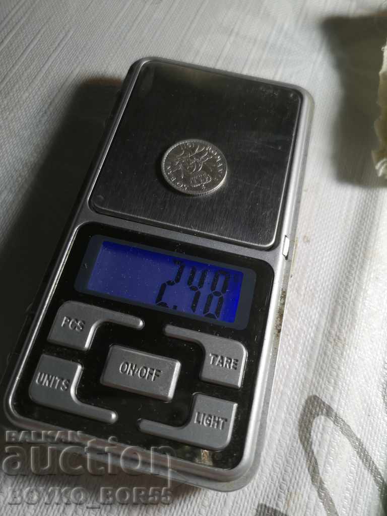 Auction TOP QUALITY! Romanian Silver Coin 50 Baths 1911 Auction TOP QUALITY! Romanian Silver Coin 50 Baths 1911