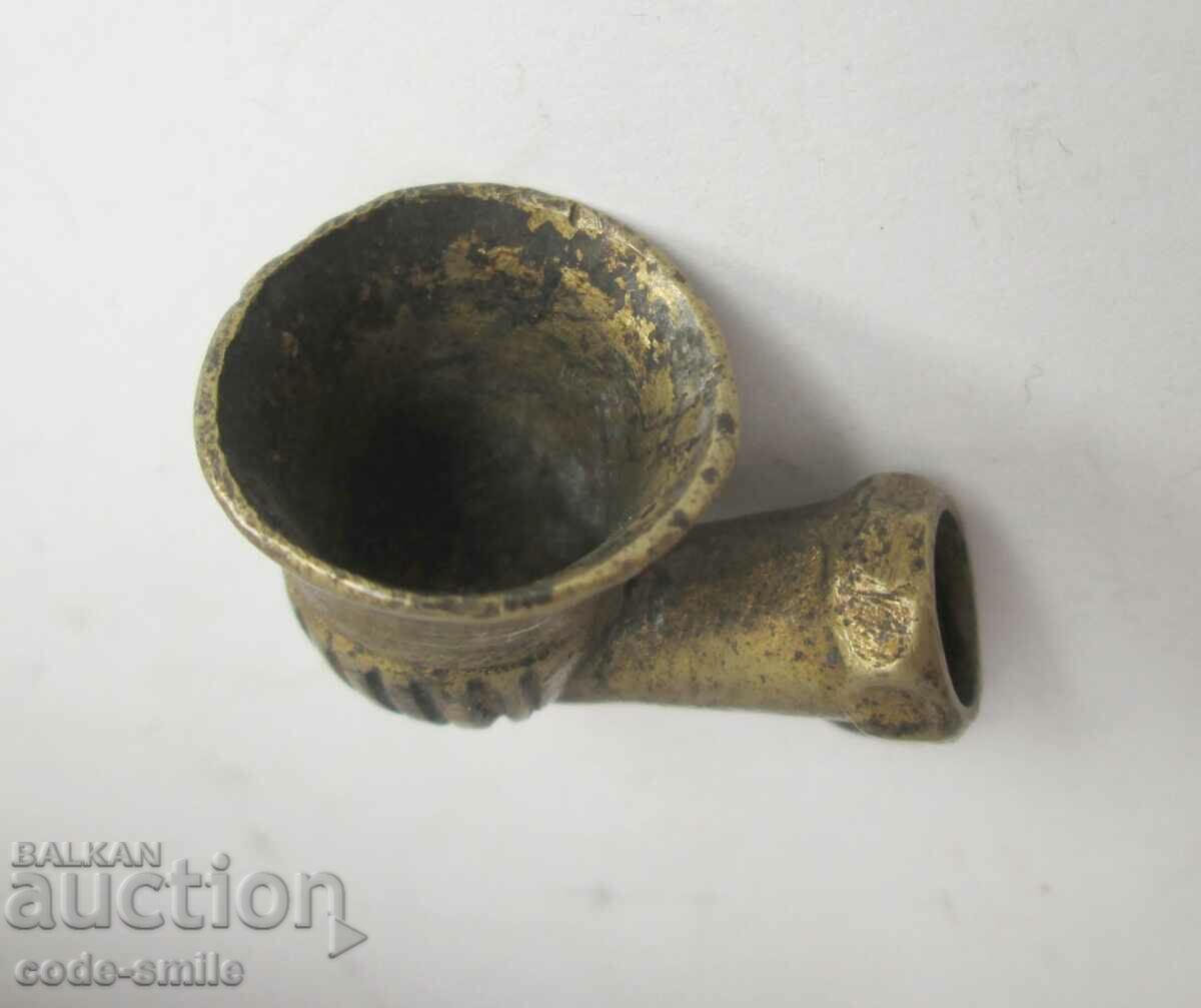 Auction  Old small Ottoman Turkish pipe bronze pipe