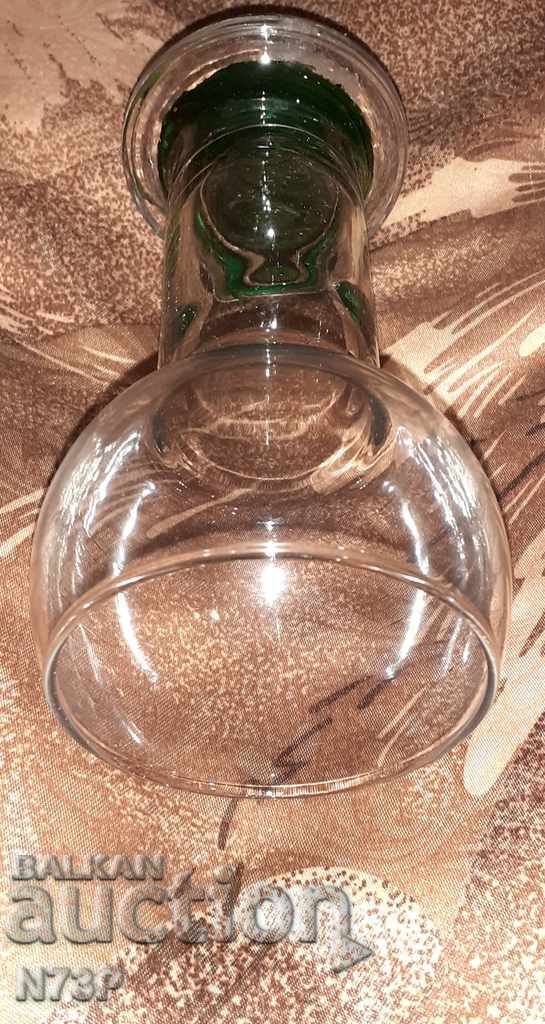 Auction GLASS VASE. HANDMADE. TRANSPARENT GLASS. Auction GLASS VASE. HANDMADE. TRANSPARENT GLASS.