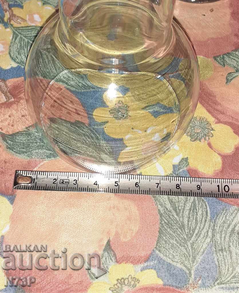 GLASS VASE. HANDMADE. TRANSPARENT GLASS. - 5 GLASS VASE. HANDMADE. TRANSPARENT GLASS. - 5