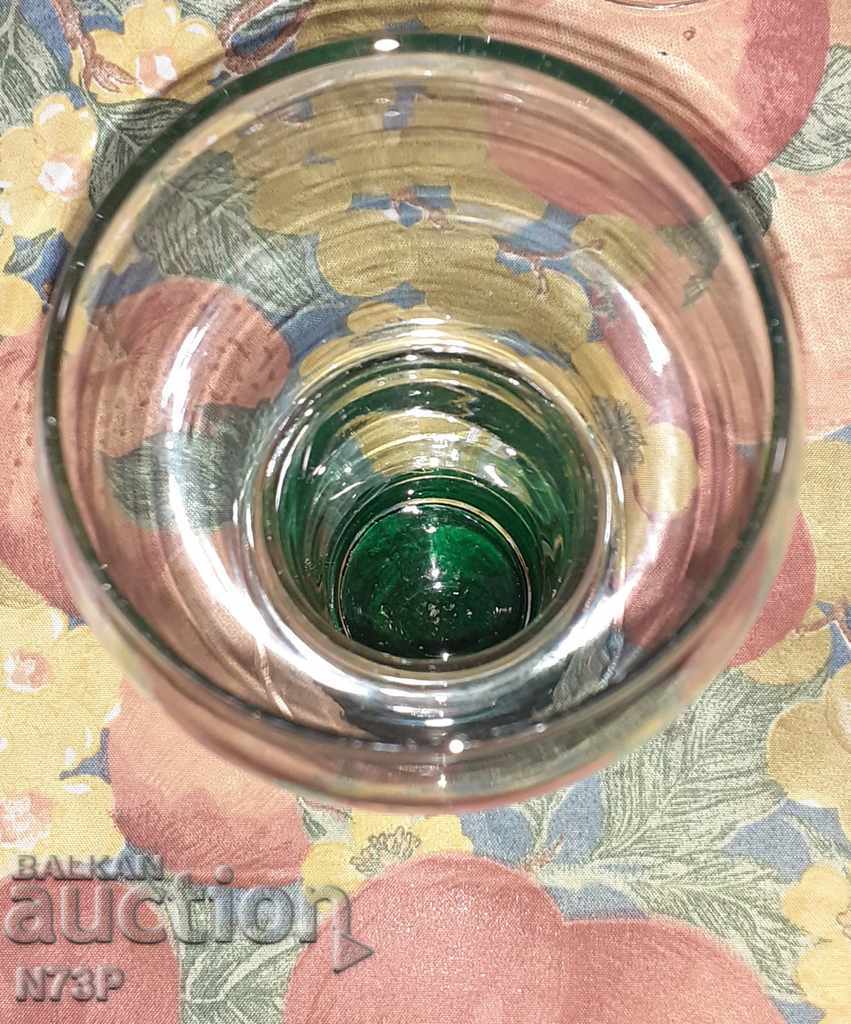 GLASS VASE. HANDMADE. TRANSPARENT GLASS. - 7 GLASS VASE. HANDMADE. TRANSPARENT GLASS. - 7