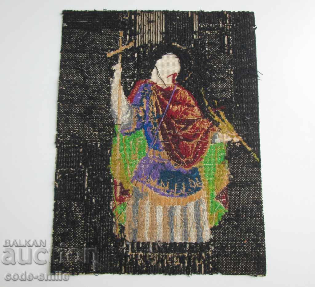 Κέντημα χειροποίητου ταπισερί εικονιδίων του 19ου αιώνα και χρυσές χάντρες με τιμή 380.00 BGN | € 194.29 Κέντημα χειροποίητου ταπισερί εικονιδίων του 19ου αιώνα και χρυσές χάντρες με τιμή 380.00 BGN | € 194.29