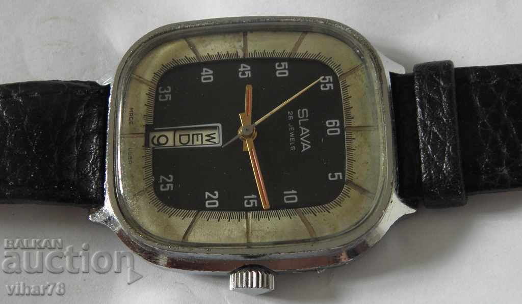 RARE MEN'S WATCH SLAVA-SLAVA with price 99.99 BGN | € 51.12 RARE MEN'S WATCH SLAVA-SLAVA with price 99.99 BGN | € 51.12