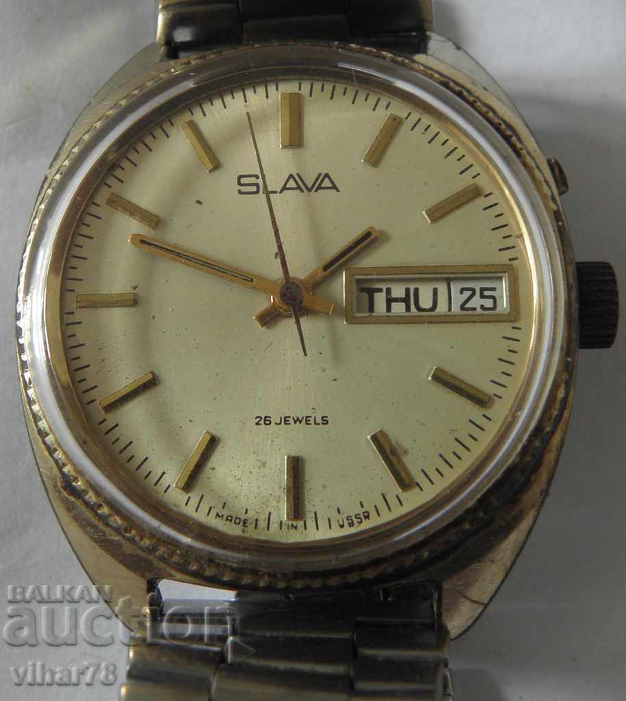 Σπάνιο ανδρικό ρολόι Slava-SLAVA Σπάνιο ανδρικό ρολόι Slava-SLAVA