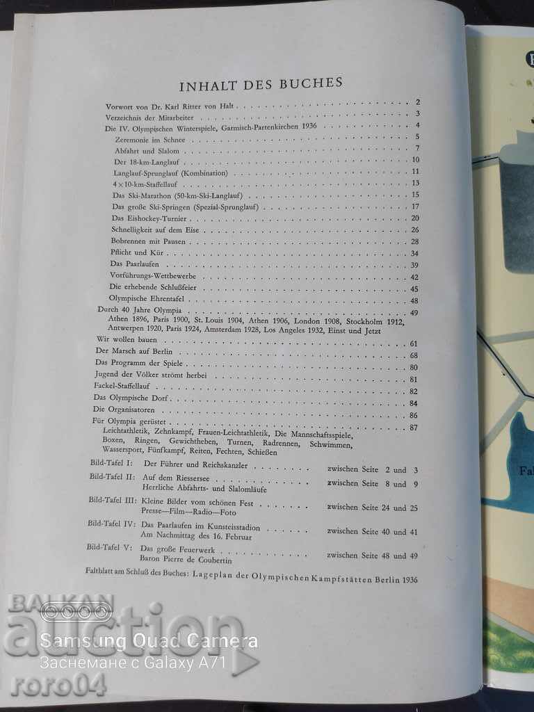 OLYMPICS - ALMANAC - BERLIN - 1936 - 6 OLYMPICS - ALMANAC - BERLIN - 1936 - 6