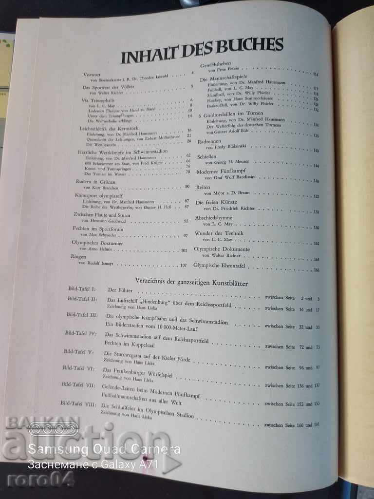 OLYMPICS - ALMANAC - BERLIN - 1936 - 7 OLYMPICS - ALMANAC - BERLIN - 1936 - 7