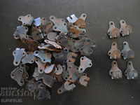 Lot of metal buttons, fasteners, 54 pieces