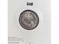 България 10 стотинки 1913г UNC