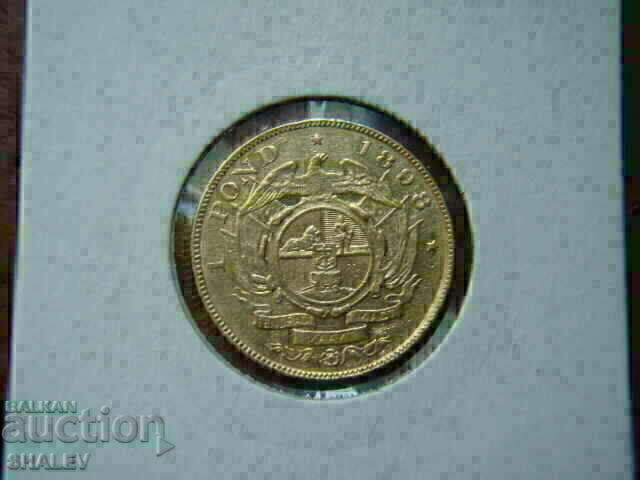 Auction  1 Pond 1898 South Africa - XF/AU (gold)