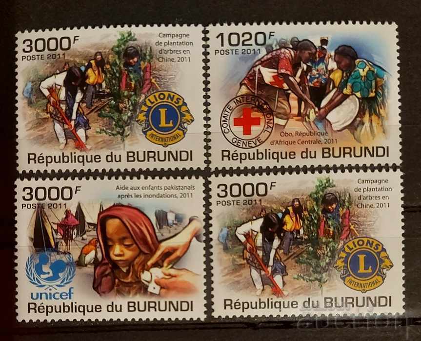 Burundi 2011 Humanitarian Organizations 8 € MNH Burundi 2011 Humanitarian Organizations 8 € MNH