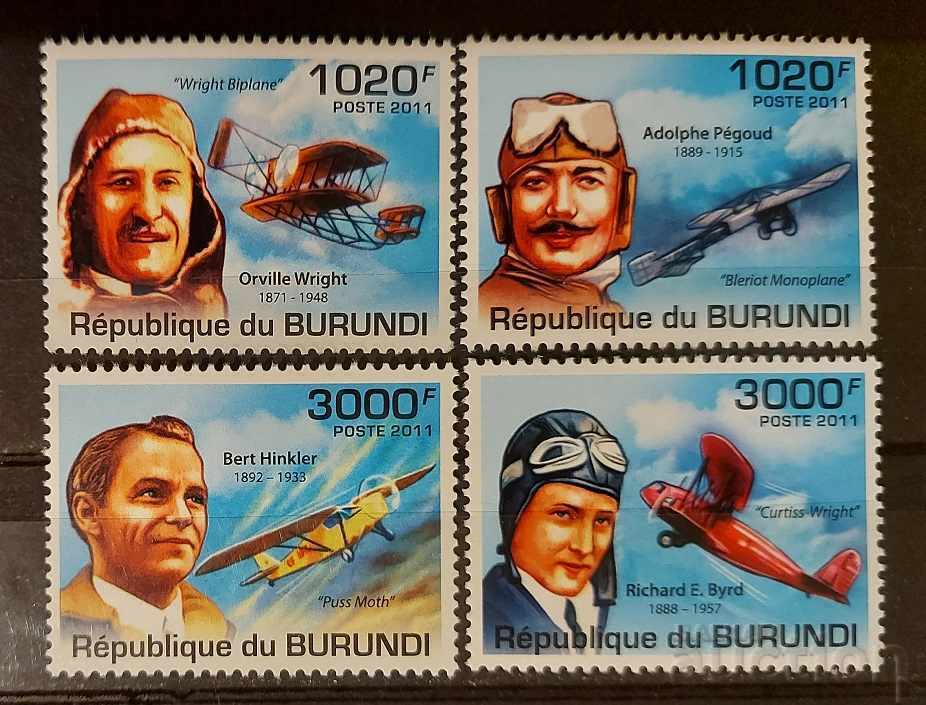 Burundi 2011 Personalities / Airplanes 8 € MNH