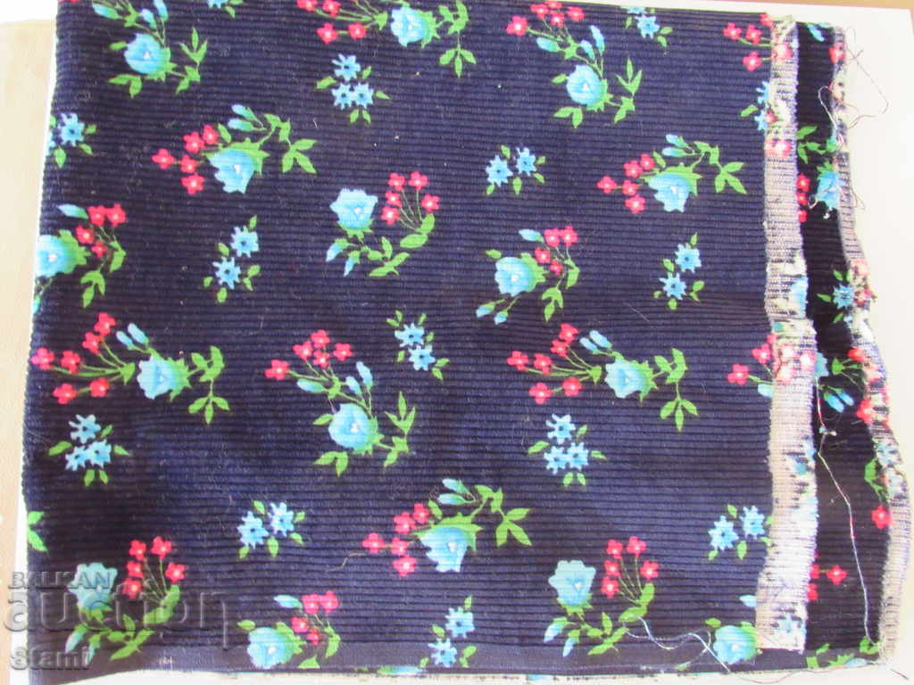 Fabric velvet-dark blue with a print of 90/50 cm with price 8.00 BGN | € 4.09 Fabric velvet-dark blue with a print of 90/50 cm with price 8.00 BGN | € 4.09
