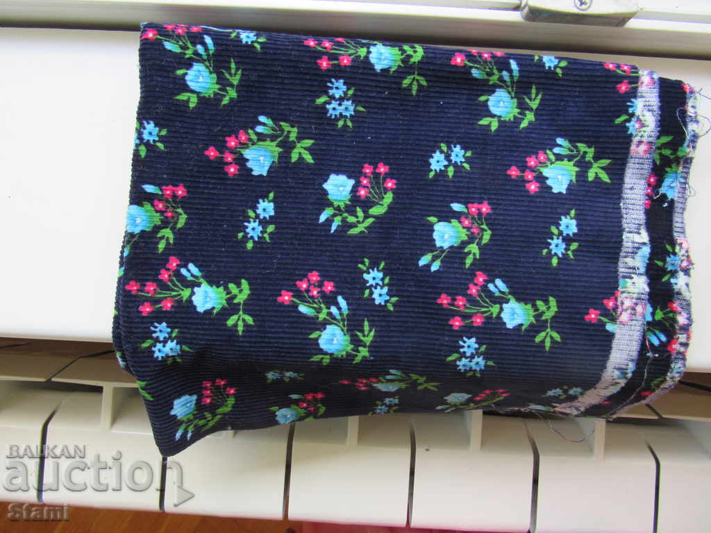 Fabric velvet-dark blue with a print of 90/50 cm - 5 Fabric velvet-dark blue with a print of 90/50 cm - 5