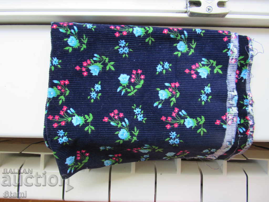 Fabric velvet-dark blue with a print of 90/50 cm - 6 Fabric velvet-dark blue with a print of 90/50 cm - 6