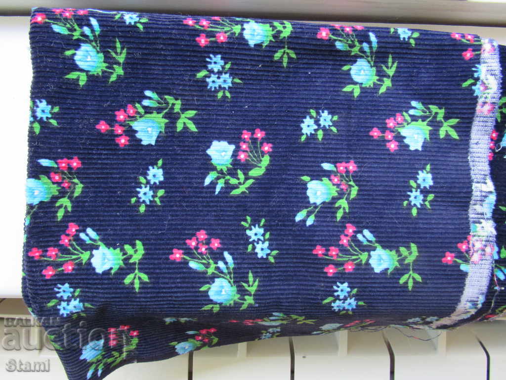 Fabric velvet-dark blue with a print of 90/50 cm - 7 Fabric velvet-dark blue with a print of 90/50 cm - 7