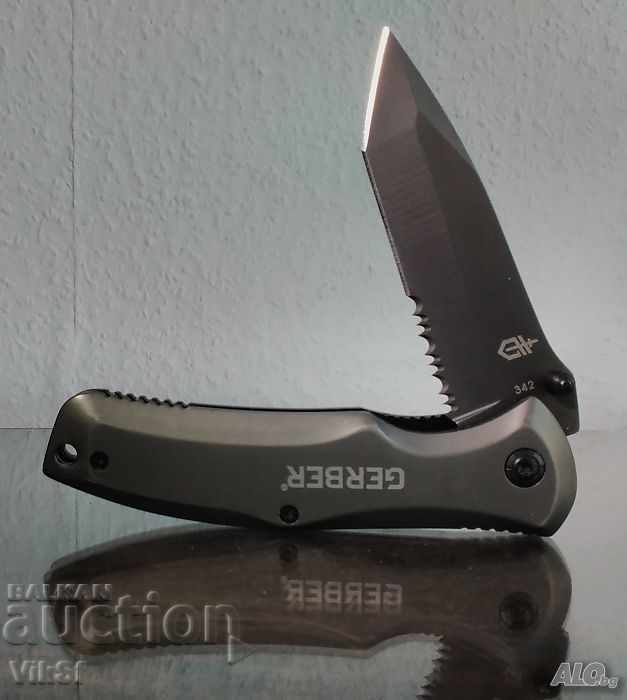 Gerber knife 85 x 196 semi-automatic / American tanto / with price 17.00 BGN | € 8.69 Gerber knife 85 x 196 semi-automatic / American tanto / with price 17.00 BGN | € 8.69