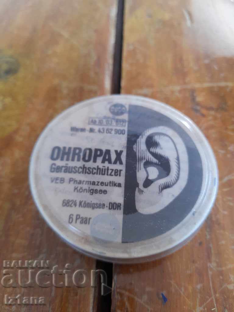 Παλιά προστατευτικά αυτιών Ohropax με τιμή 5.00 BGN | € 2.56