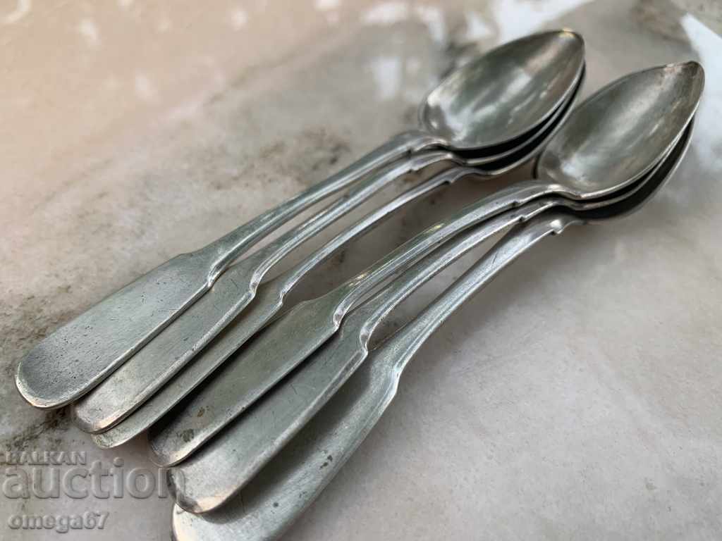 Auction Silver teaspoons / coffee Tsarist Russia from the XIX century. Auction Silver teaspoons / coffee Tsarist Russia from the XIX century.