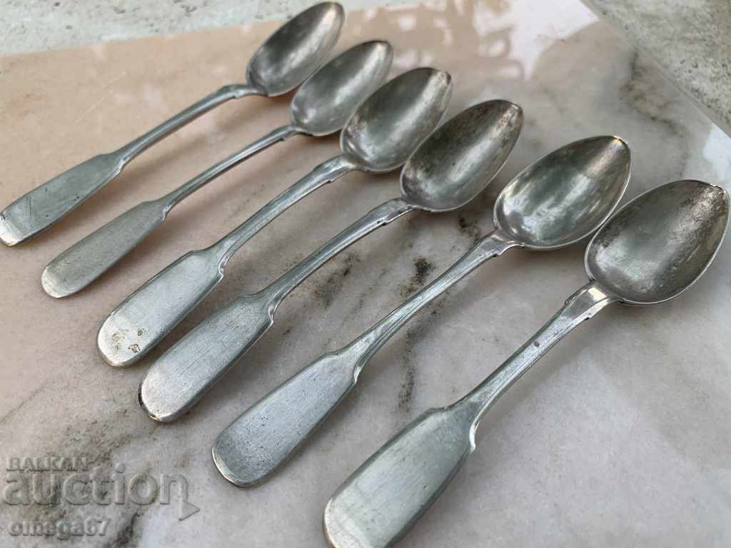 Silver teaspoons / coffee Tsarist Russia from the XIX century.