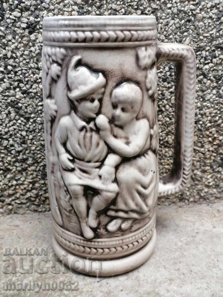 Old Western European kettle kettle, porcelain