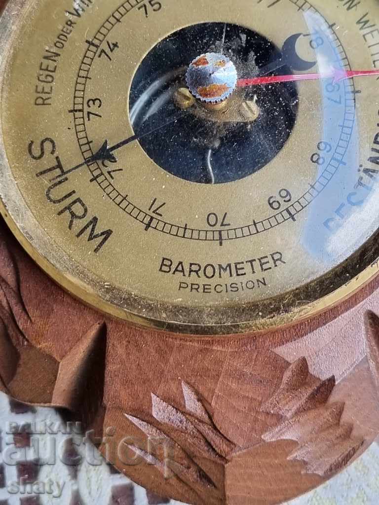 barometru vechi din lemn - 5