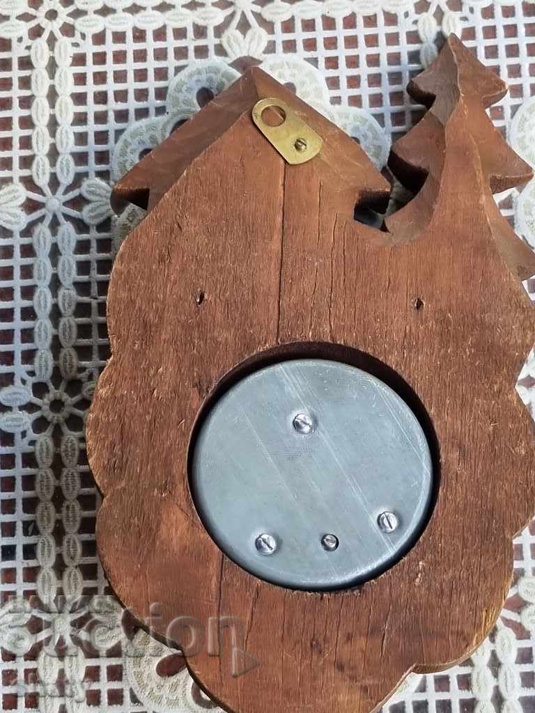 barometru vechi din lemn - 6