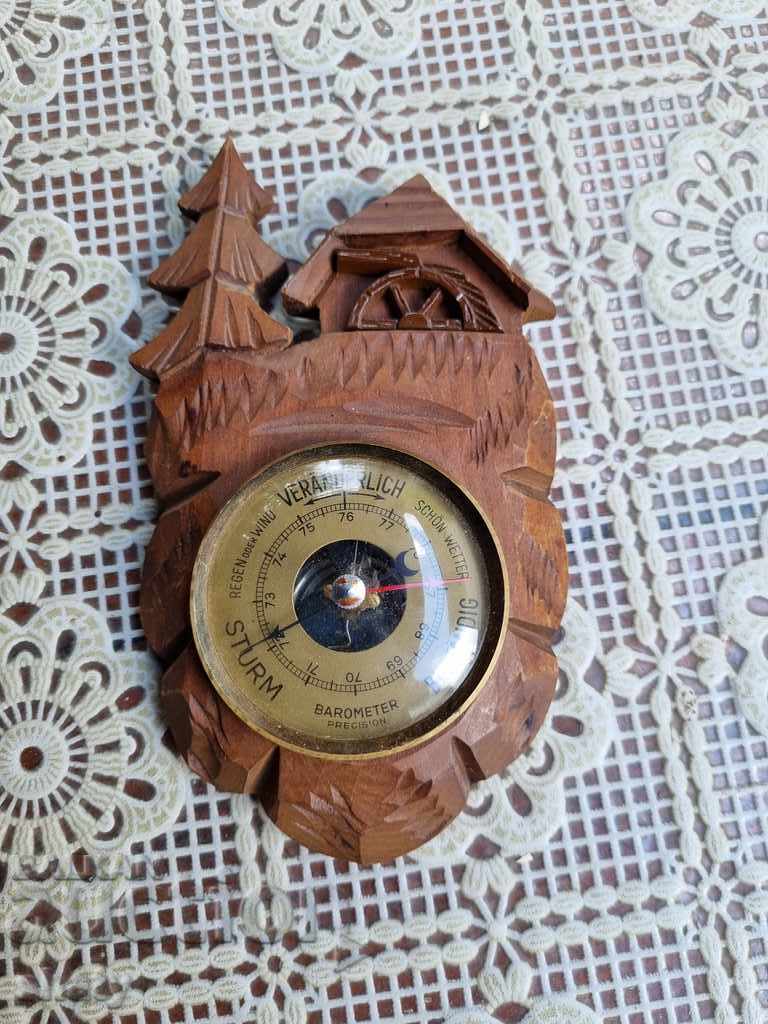 Old wooden barometer